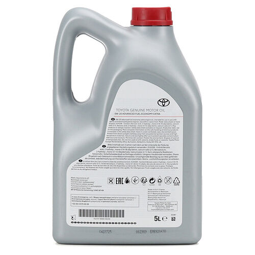 5L ORIGINAL Toyota ADVANCED FUEL ECONOMY AFE Extra 0W-20. 08880-86294